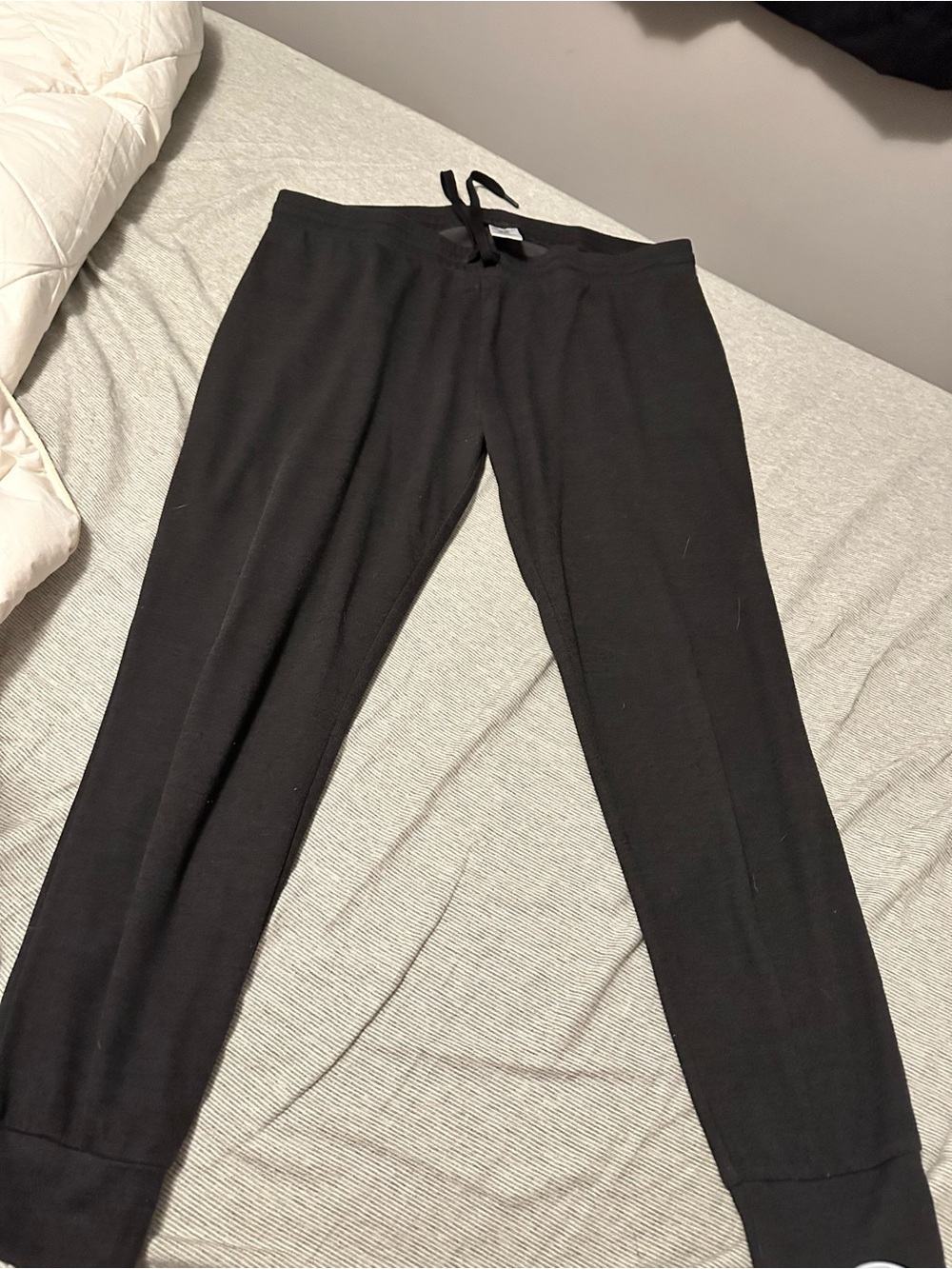 Men's Black Slim-Fit Joggers with Drawstring Waist